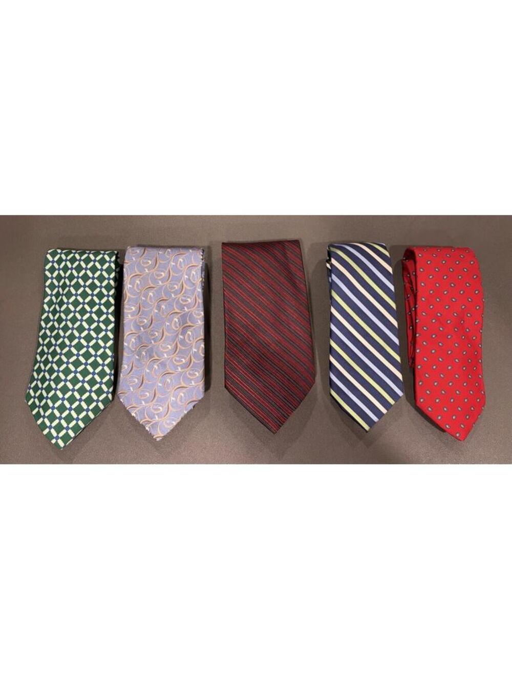 Lot Of 5 Men’s Ties 3 100% Silk Week’s Worth Laroche Valentino Nordstrom T5